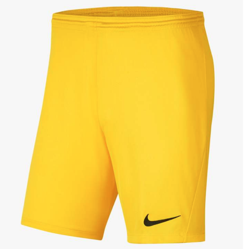 Nike Park III Short Gelb F719 inkl. Teamlogo